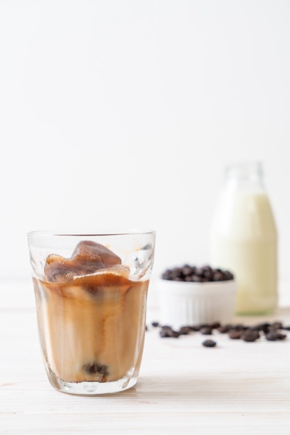 coffee ice cubes with milk