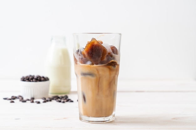 coffee ice cubes with milk