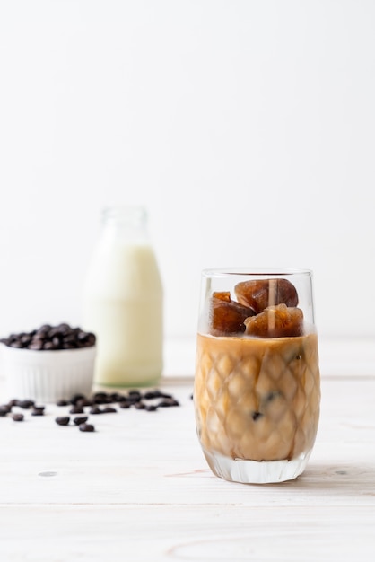 coffee ice cubes with milk