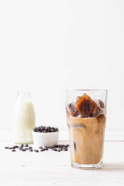 coffee ice cubes with milk