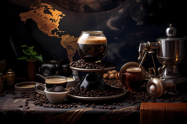 coffee is a worldwide drink a cup of coffee High quality photo