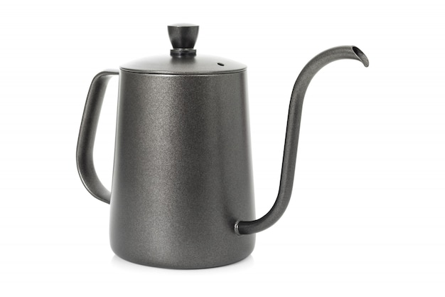 Coffee kettle isolated. Tea kettle with handle.