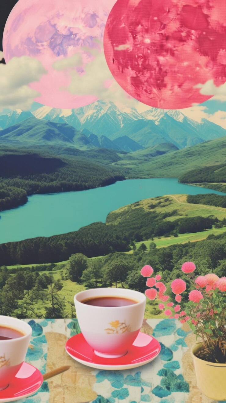Photo coffee landscape mountain outdoors