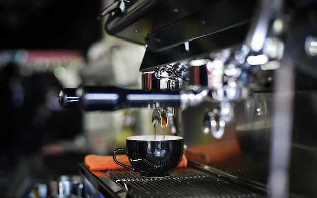 coffee latte art in coffee shop cafe