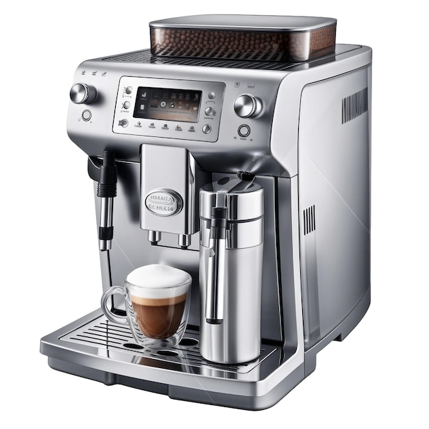커피 머신 투명 격리 배경 AI