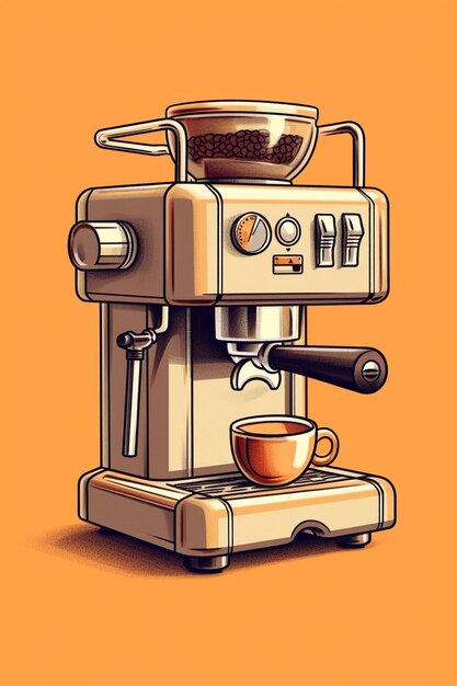 Photo coffee machine