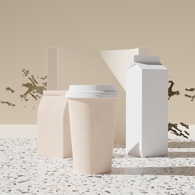 Coffee mock up scene