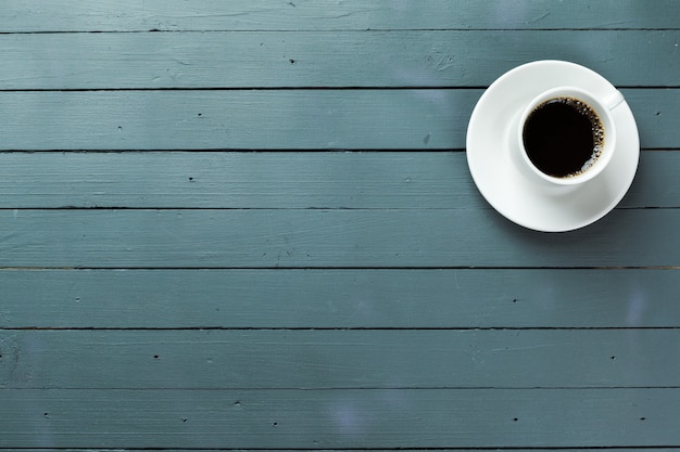 Photo coffee mug on wooden table