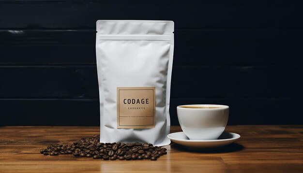 coffee packaging on table