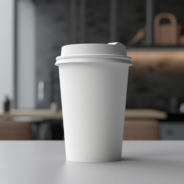 Photo coffee paper cup mockup