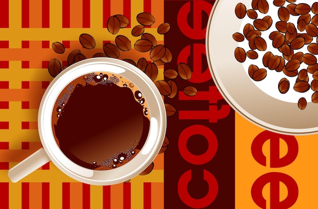 coffee poster abstract