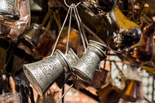 Coffee pots made in a traditional style