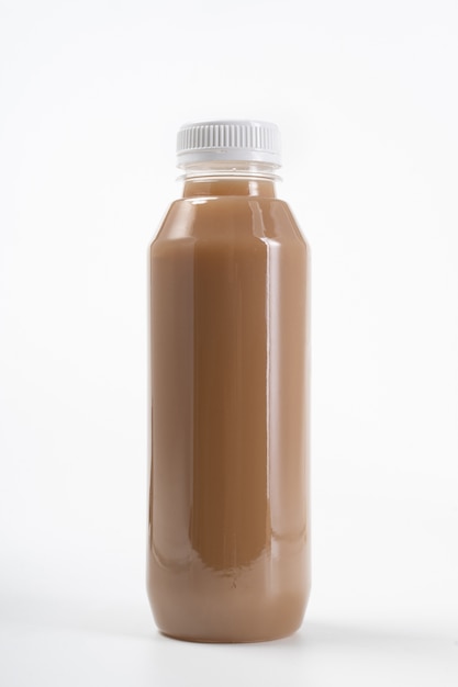 Coffee product on plastic bottle