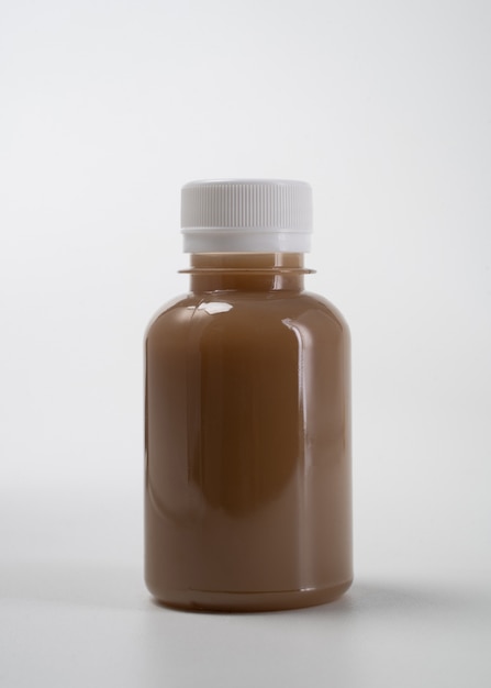 Coffee product on plastic bottle