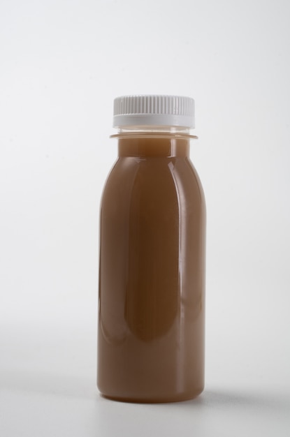 Coffee product on plastic bottle