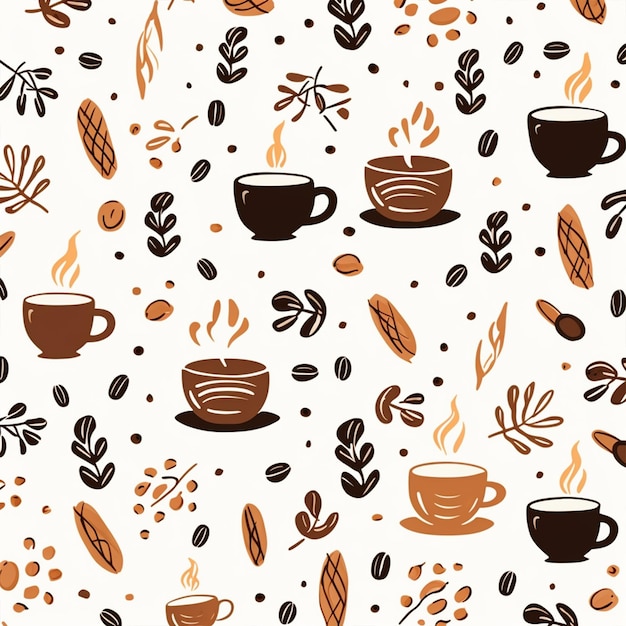 coffee seamless pattern