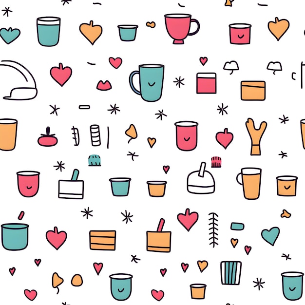 coffee seamless pattern