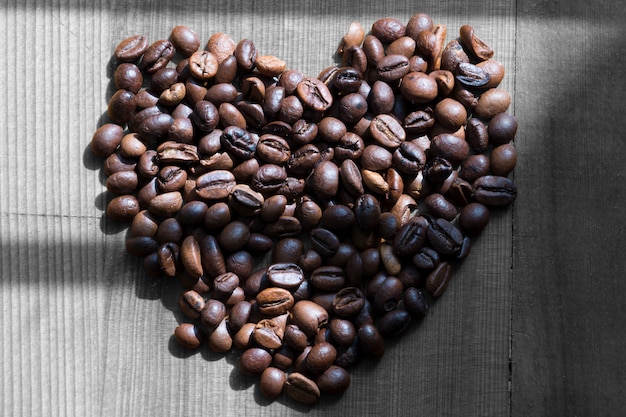 Coffee in the shape of a heart