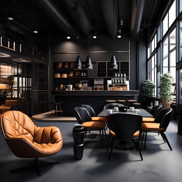 Coffee Shop Black Concept