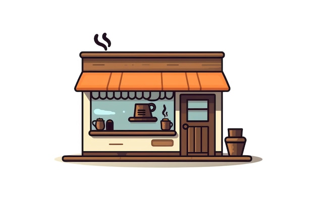 Coffee shop icon on white background ar 32 v 52 Job ID d653810e1c054cdca1cd7cc4777e29c1