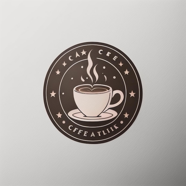 写真 コーヒーショップのロゴ ai