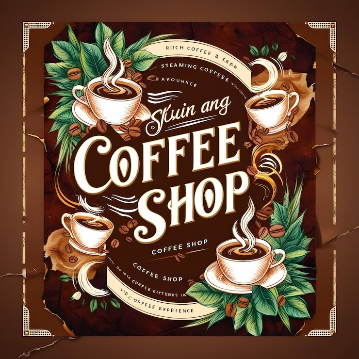 Photo coffee shop poster design