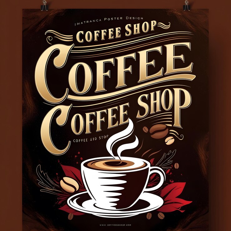 Photo coffee shop poster design