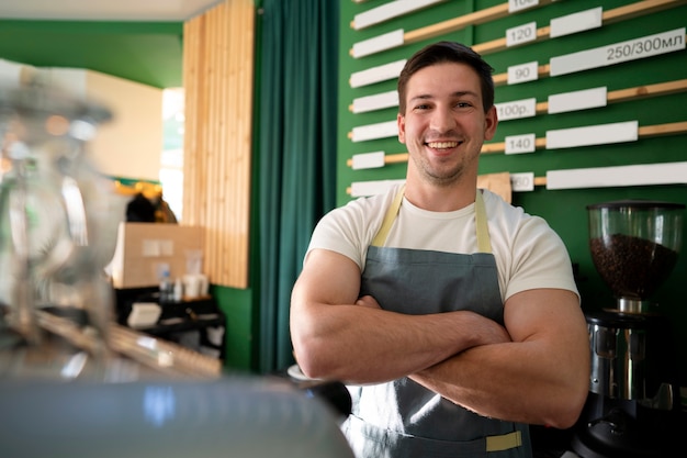 Foto piccola impresa della caffetteria