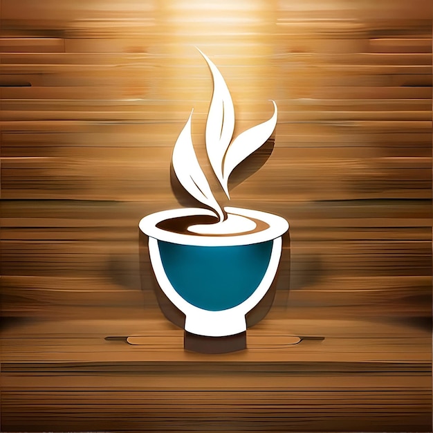 Наклейка кофейного магазина кофейный стакан с 2D-логотипом