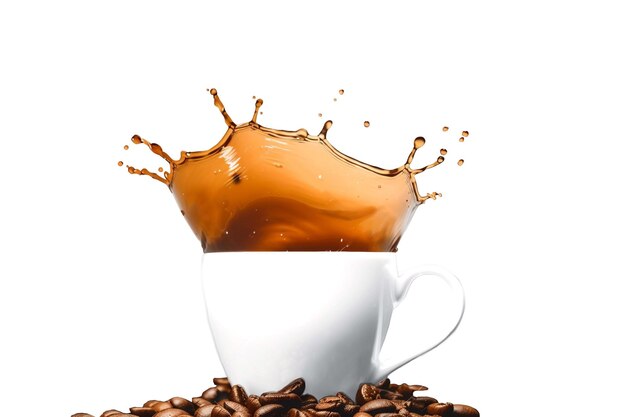 Coffee splash isolated