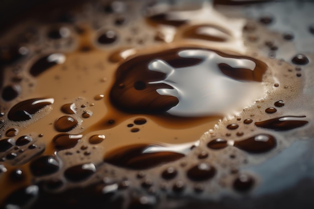 Coffee stains in macro AI generated