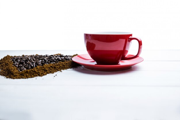 Coffee on a table with cup