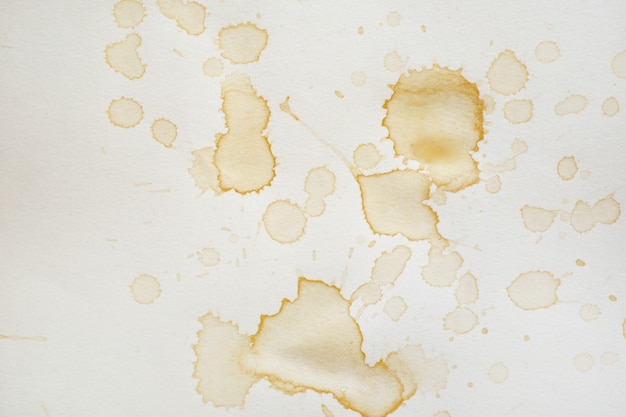 コーヒーまたは紅茶の汚れと痕跡