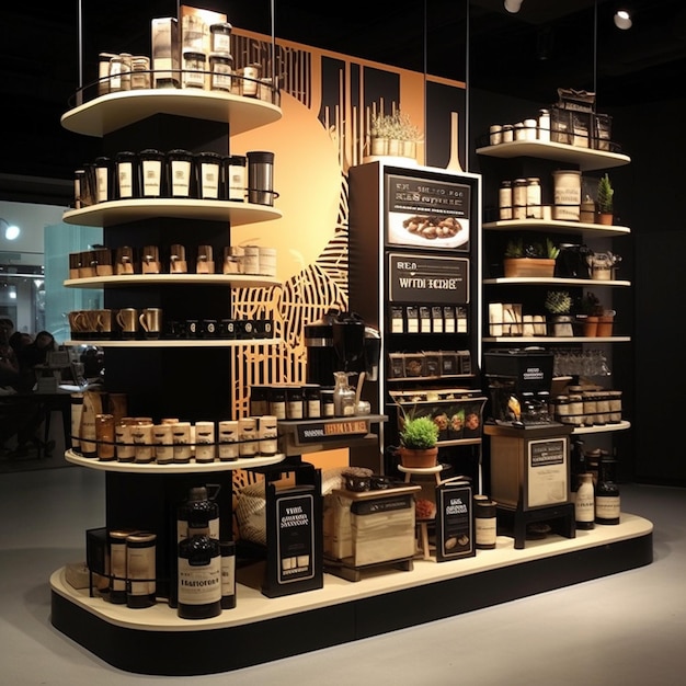 Coffee Visual merchandising retail display