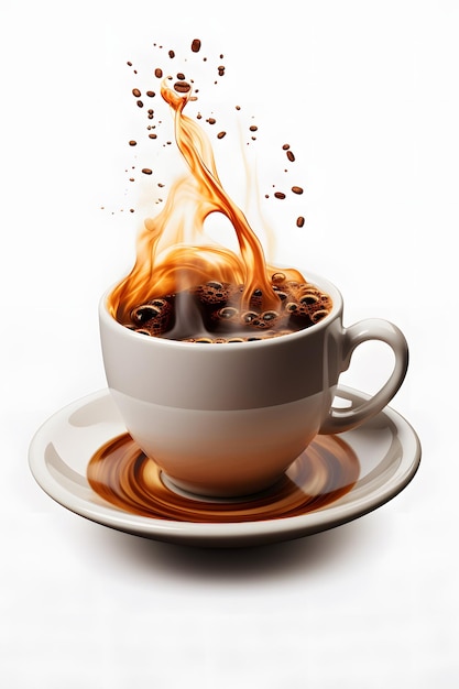 Coffee white background