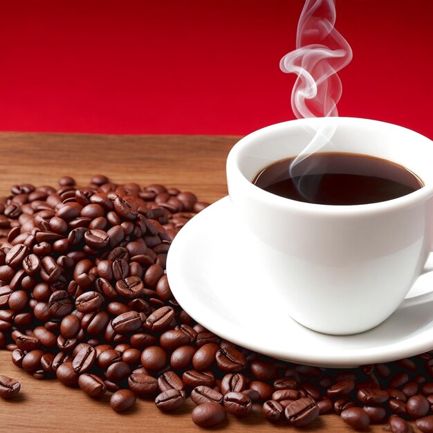 Coffee with bean background image generated ai