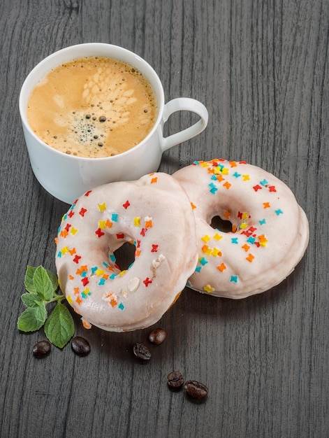 Coffee with donuts