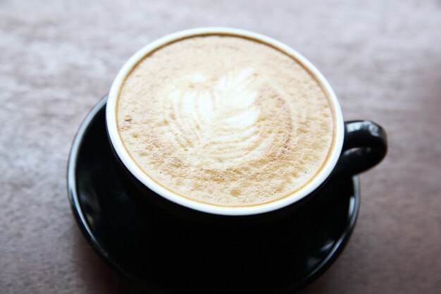 Coffee on wood background