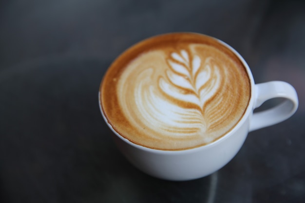 Coffee on wood background