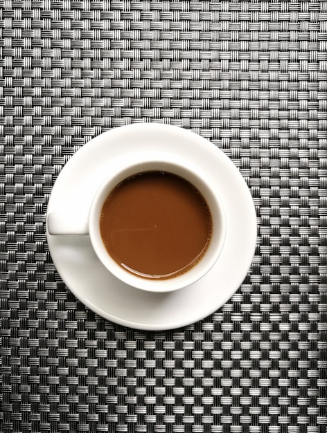 coffee on wood table