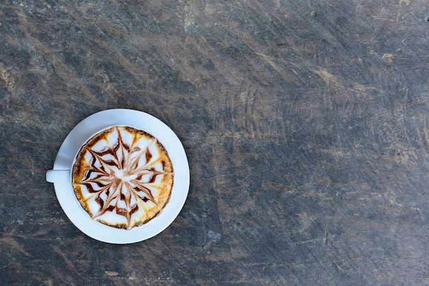 Coffee on wood texture 