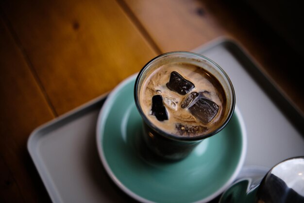 Coffee on a wooden table