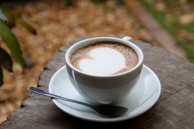 coffee on wooden table