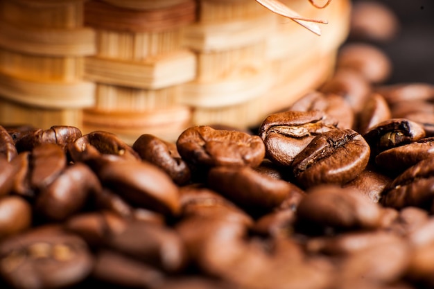 Coffee on wooden table