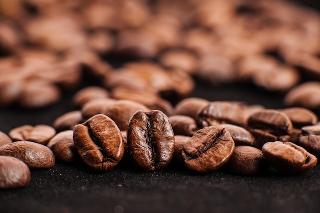 Coffee on wooden tableNatural coffee beans