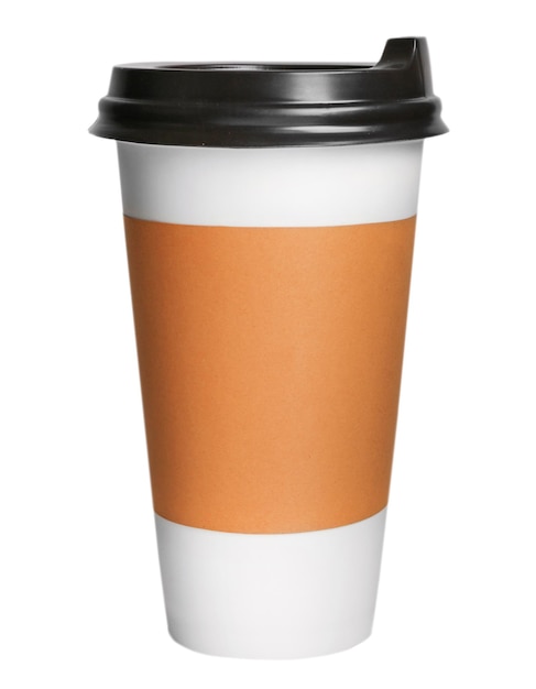 coffeetogo paper cup of coffee isolated on white