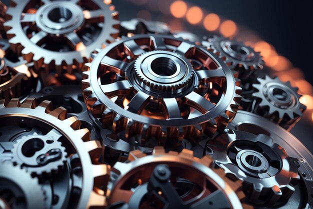 Cog gear wheels futuristic technology background