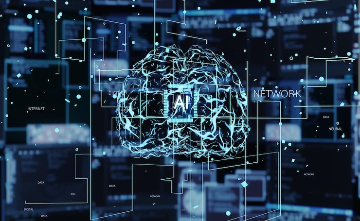 Photo cognitive computing enabling computers to replicate human brain functioning. ai self learning algorithms based on data mining and pattern recognition used to identify solutions to problems, 3d render