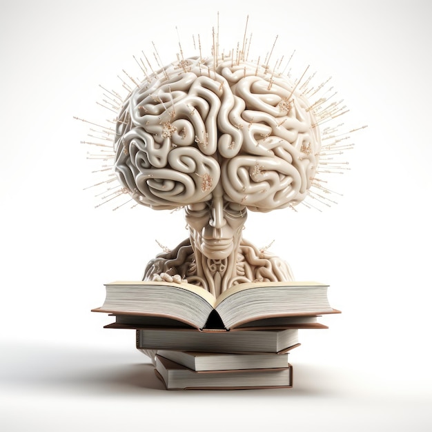 Когнитивное путешествие, раскрывающее чудеса мозга посредством чтения на белом фоне