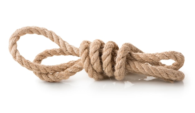 Coil of rope isolated on a white background